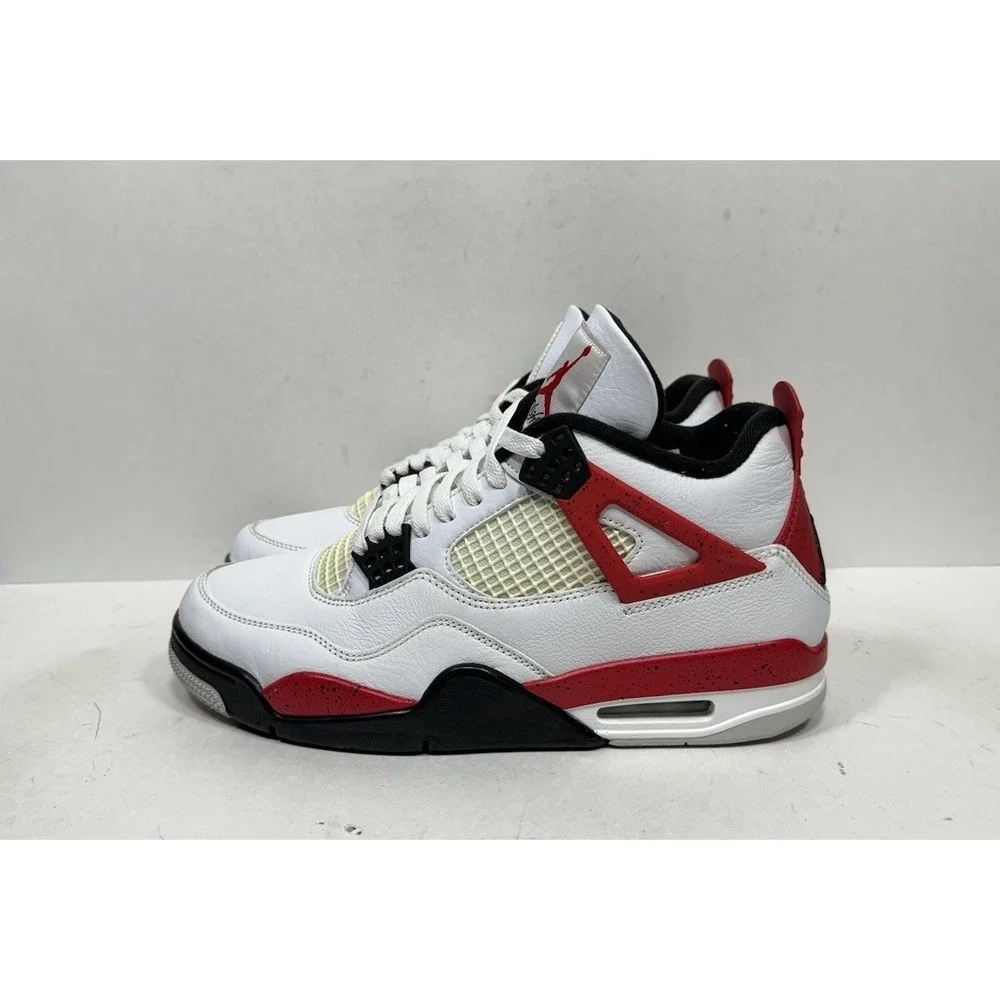 Air Jordan 4 Retro 2023 Red Cement Men's Size 9.5 DH6927-161 White‎ Sneakers